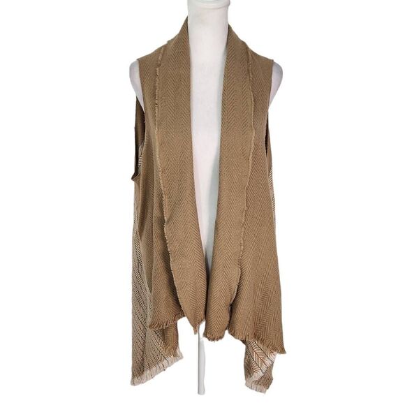 Seven Islands Tan Vest NWT One Size Boho Vest - Picture 1 of 8